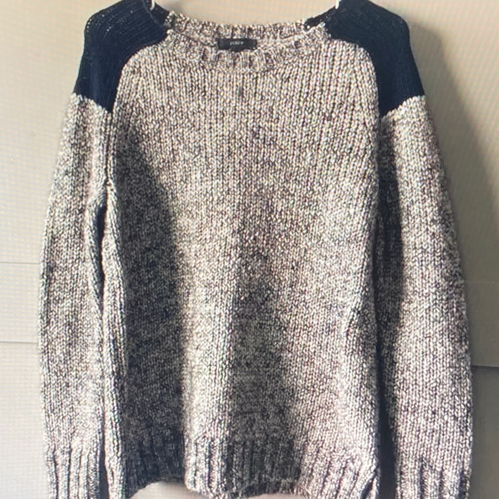 J. Crew Factory Women's Marled Knit Sweater - Cream and Black